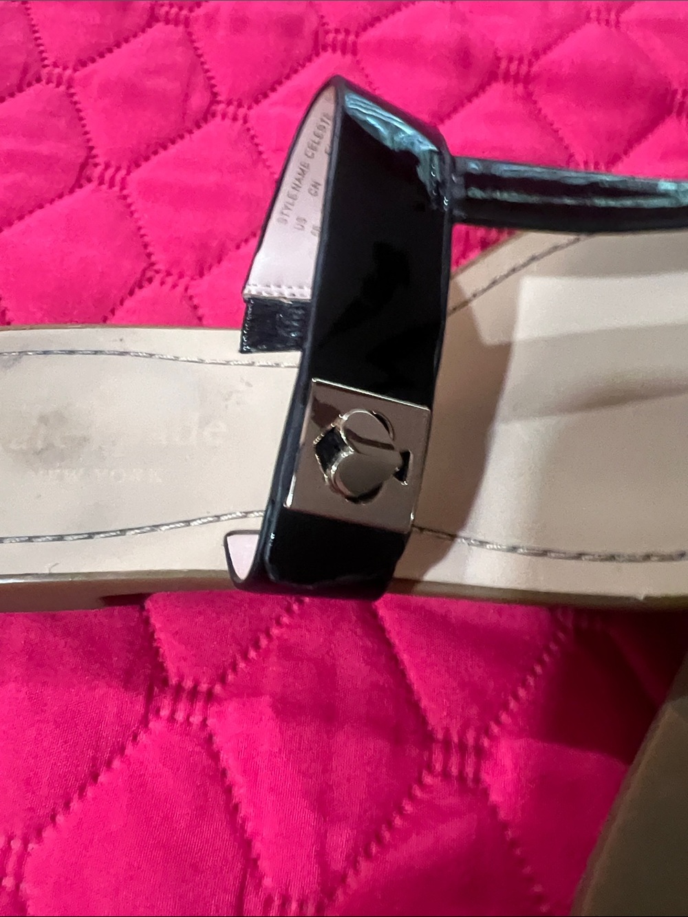 Black Patent Leather T-Strap Women's Sandals - Picture 4 of 7